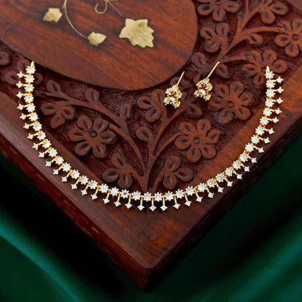 GOLDEN NISSA ZIRCONIA JEWELLERY SET