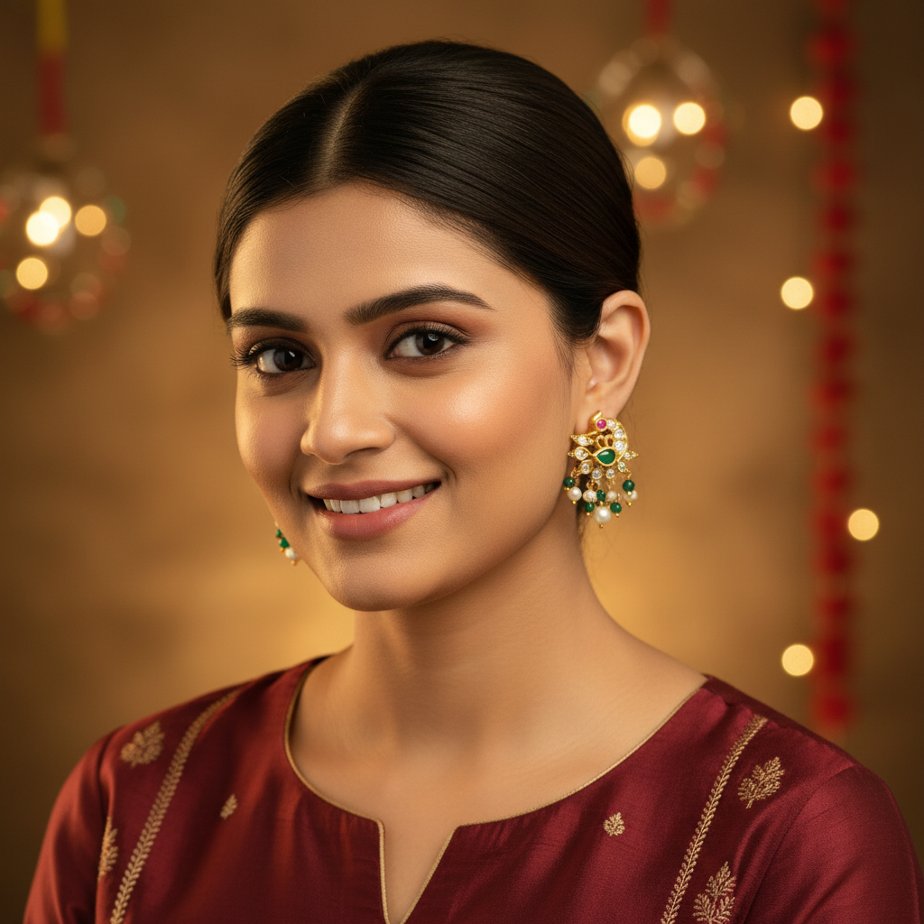 EMERALD YAMIRA STUD EARRINGS