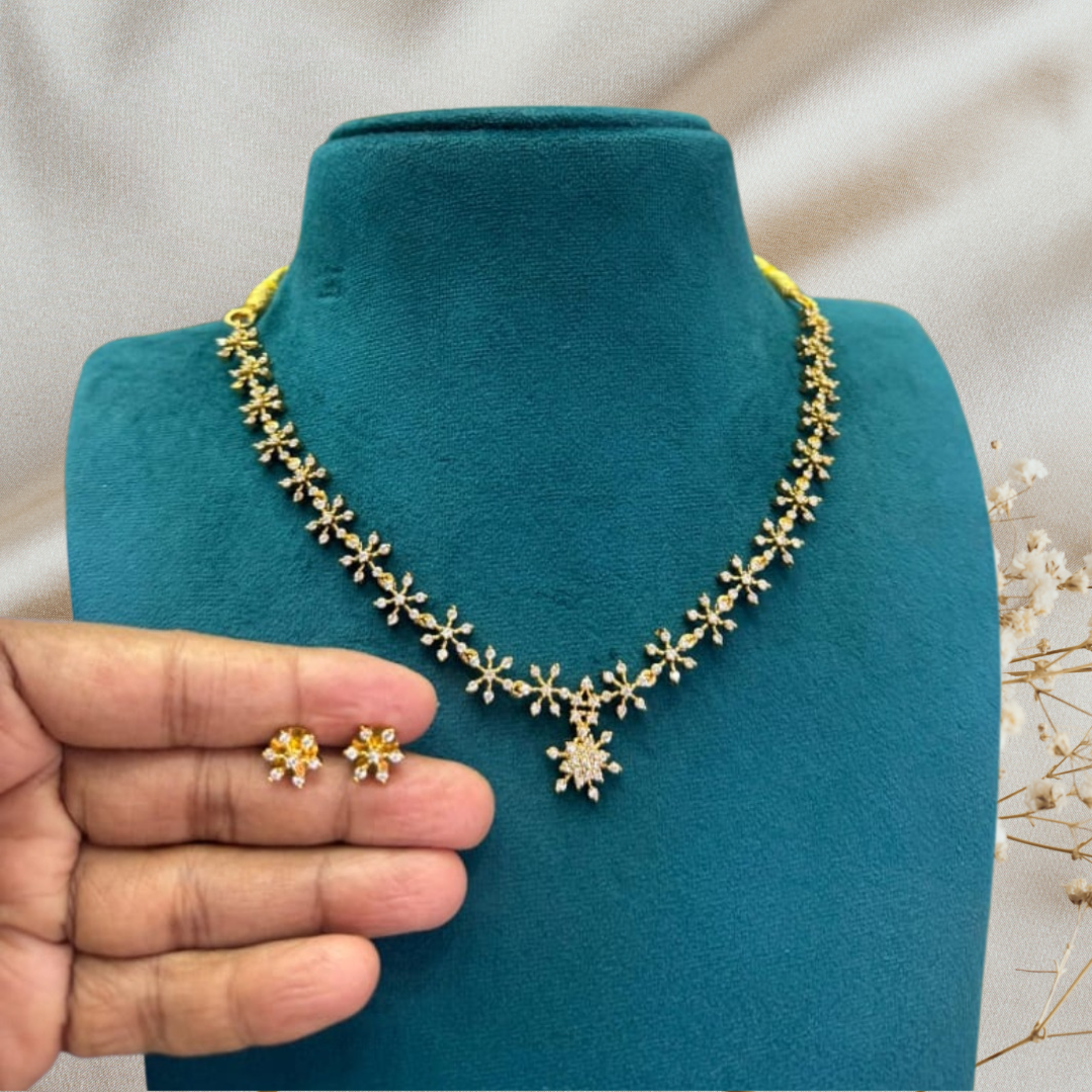 SEVEN DIAMOND ZIRCONIA JEWELLERY SET