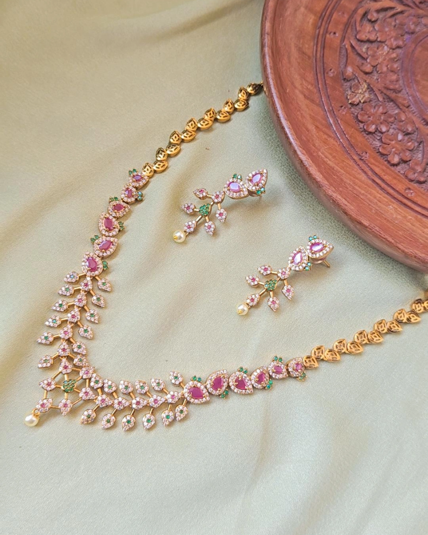 MULTICOLOR AADHYA ZIRCONIA JEWELLERY SET