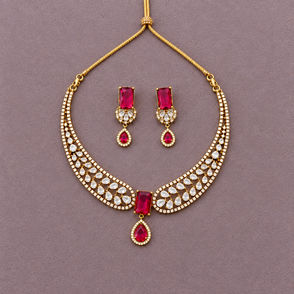 RUBY BREZA VICTORIAN JEWELLERY SET