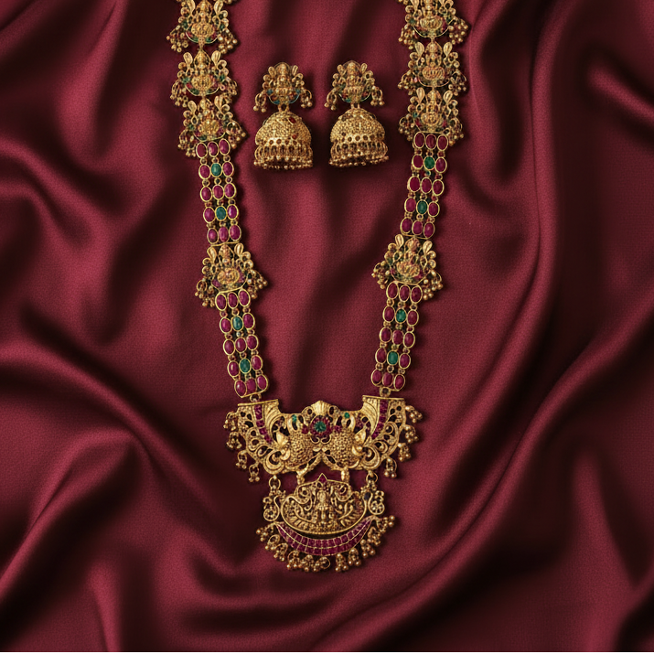 MULTICOLOR NIKILA TEMPLE JEWELLERY SET