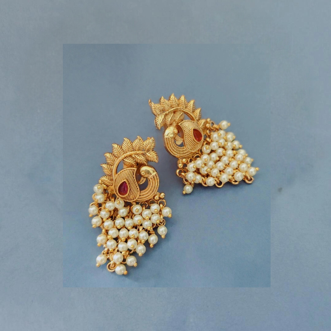 GOLDEN IHIMA TEMPLE EARRINGS