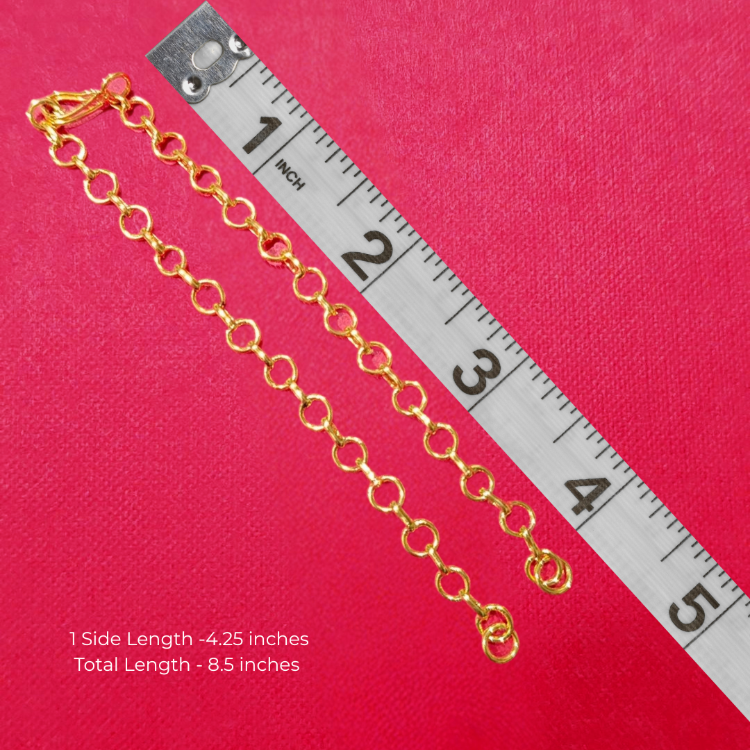 18K GOLD POLISH NECKLACE BACK CHAIN - WITHOUT FISH HOOK