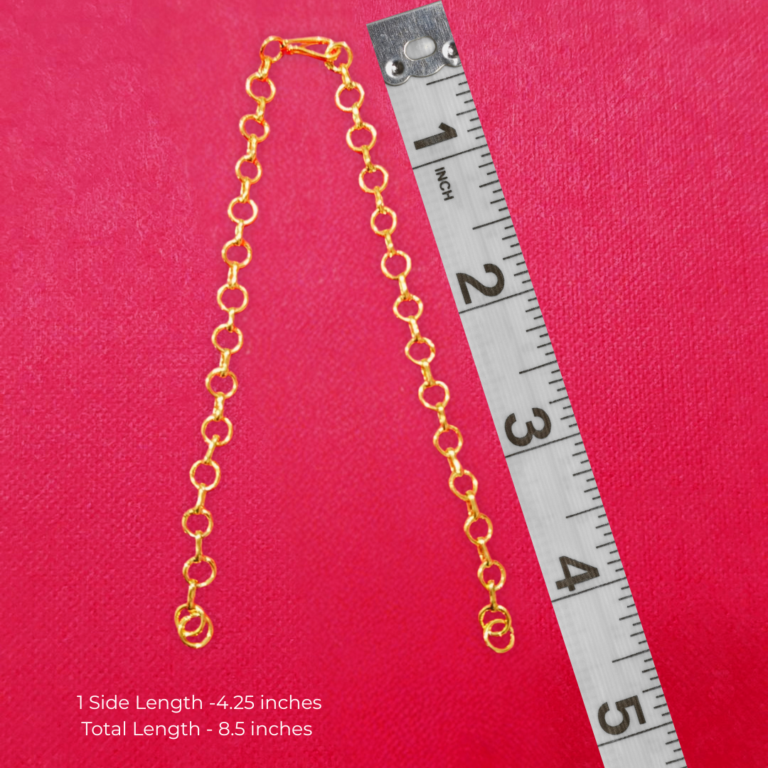 18K GOLD POLISH NECKLACE BACK CHAIN - WITHOUT FISH HOOK