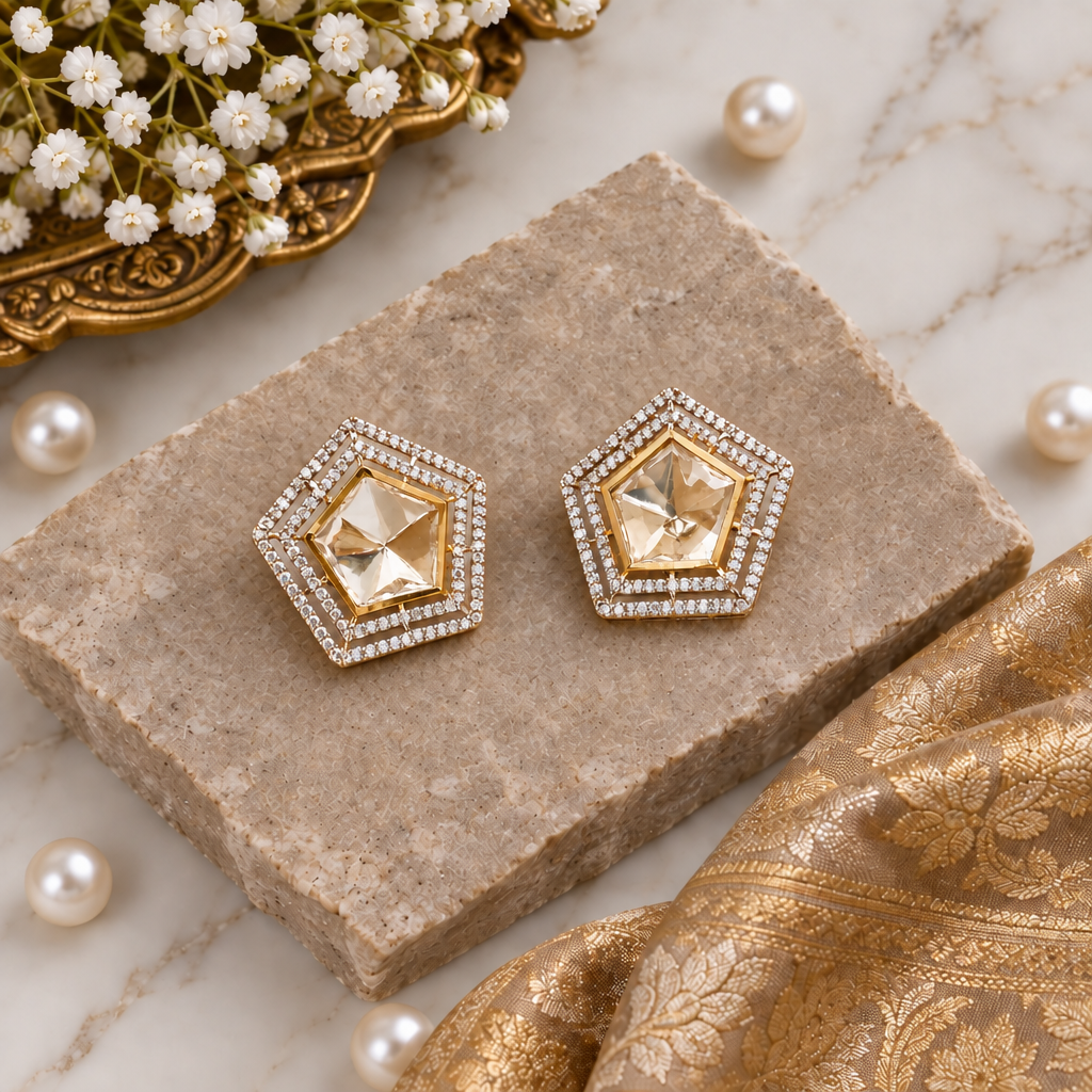ORIGINAL SILVER STAR STATEMENT EARRINGS