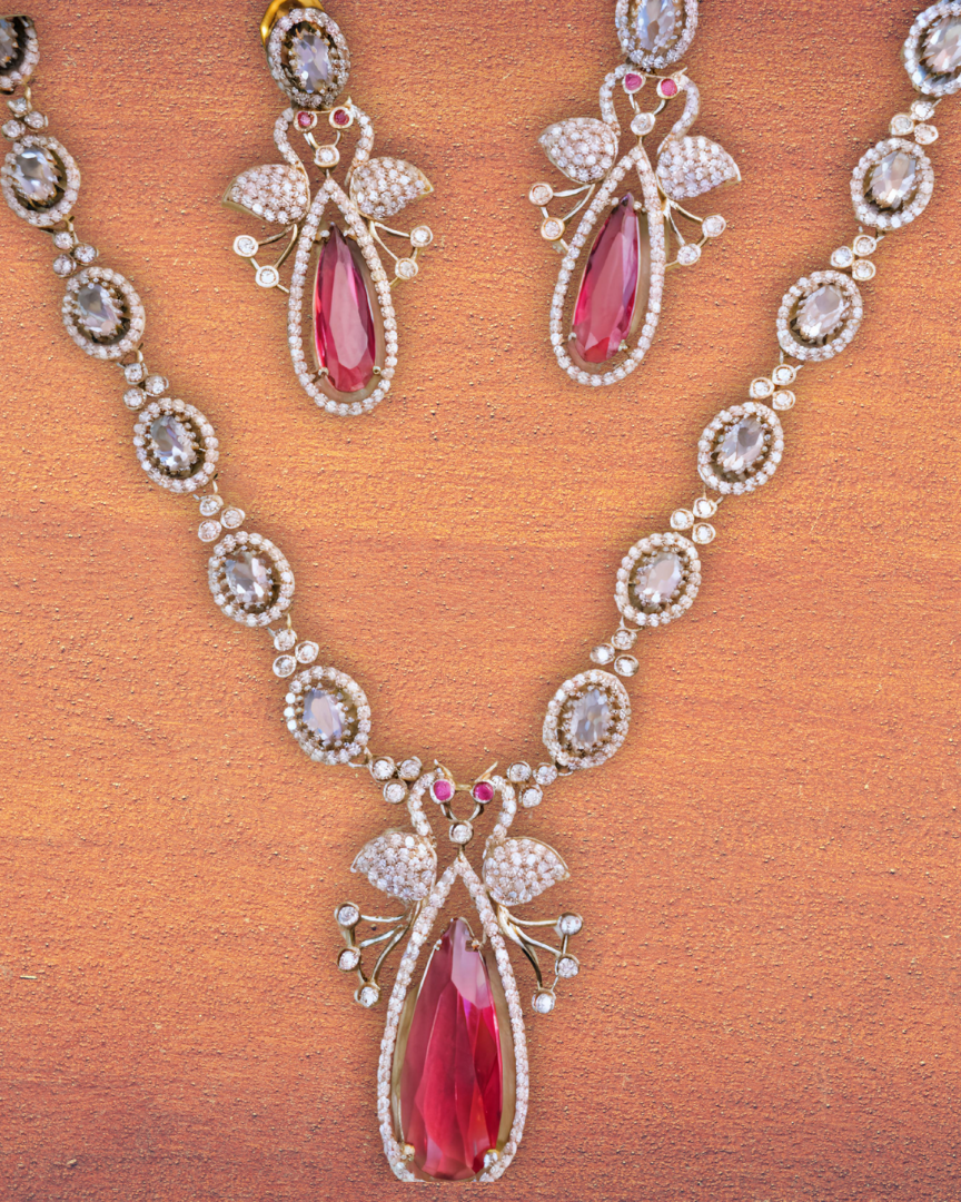 RUBY MARVI ZIRCONIA JEWELLERY SET