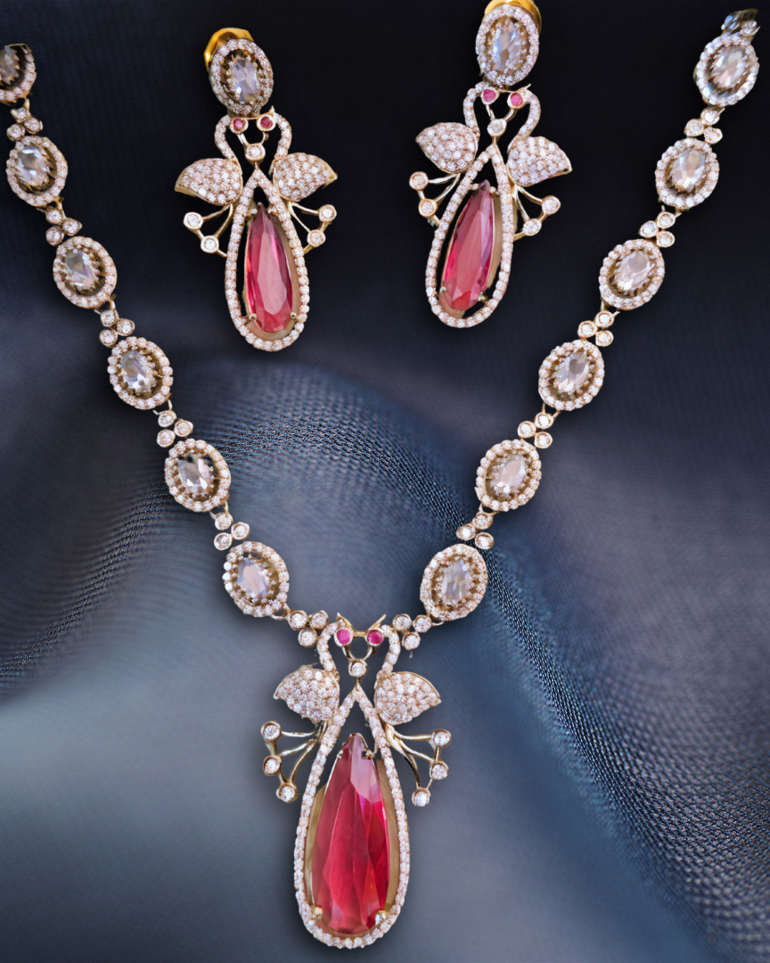 RUBY MARVI ZIRCONIA JEWELLERY SET