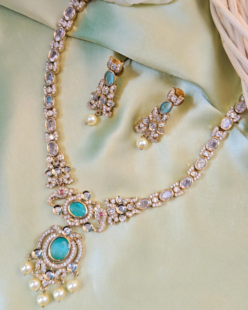TURQUOISE HRADINI ZIRCONIA JEWELLERY SET