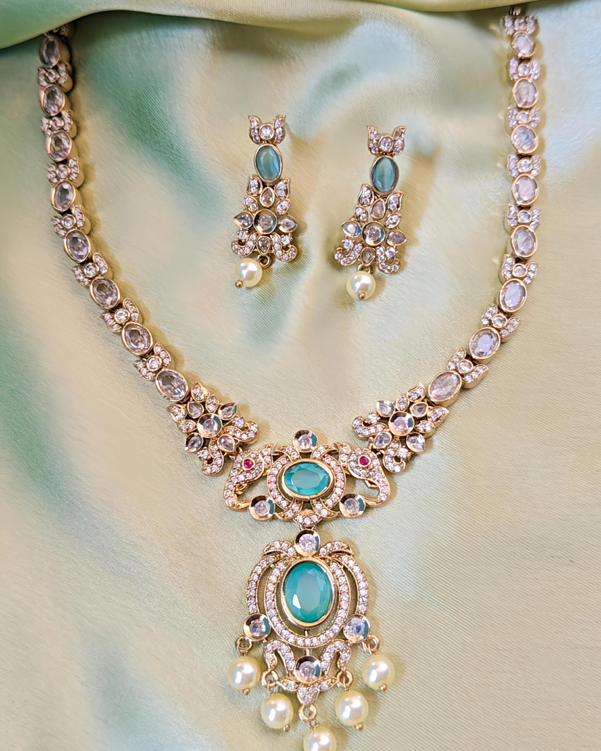 TURQUOISE HRADINI ZIRCONIA JEWELLERY SET