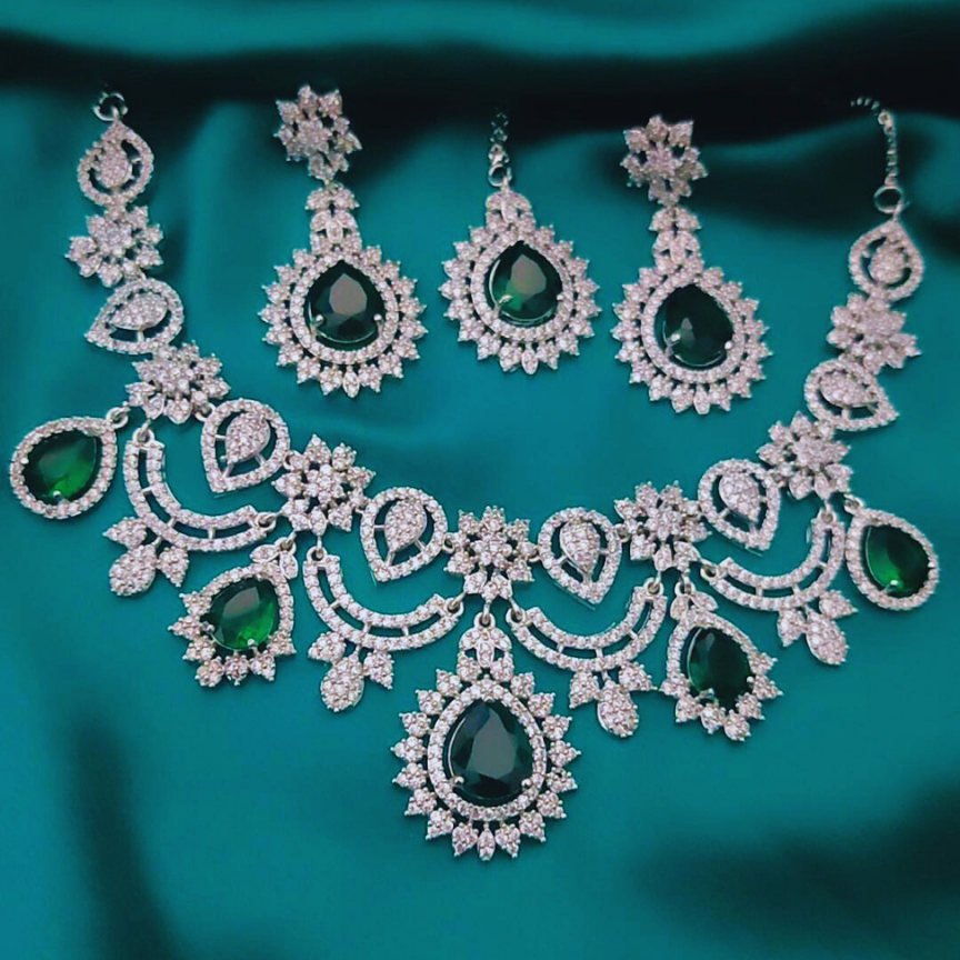 EMERALD CINDY ZIRCONIA JEWELLERY SET
