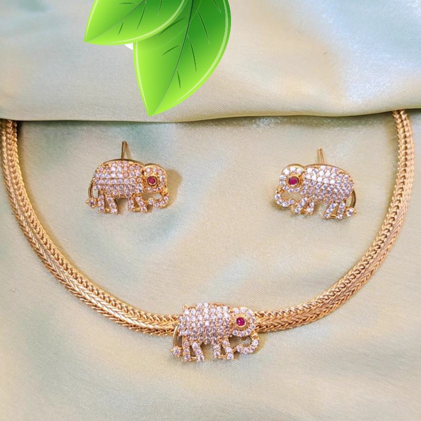 GOLDEN AMRUTA TEMPLE JEWELLERY SET