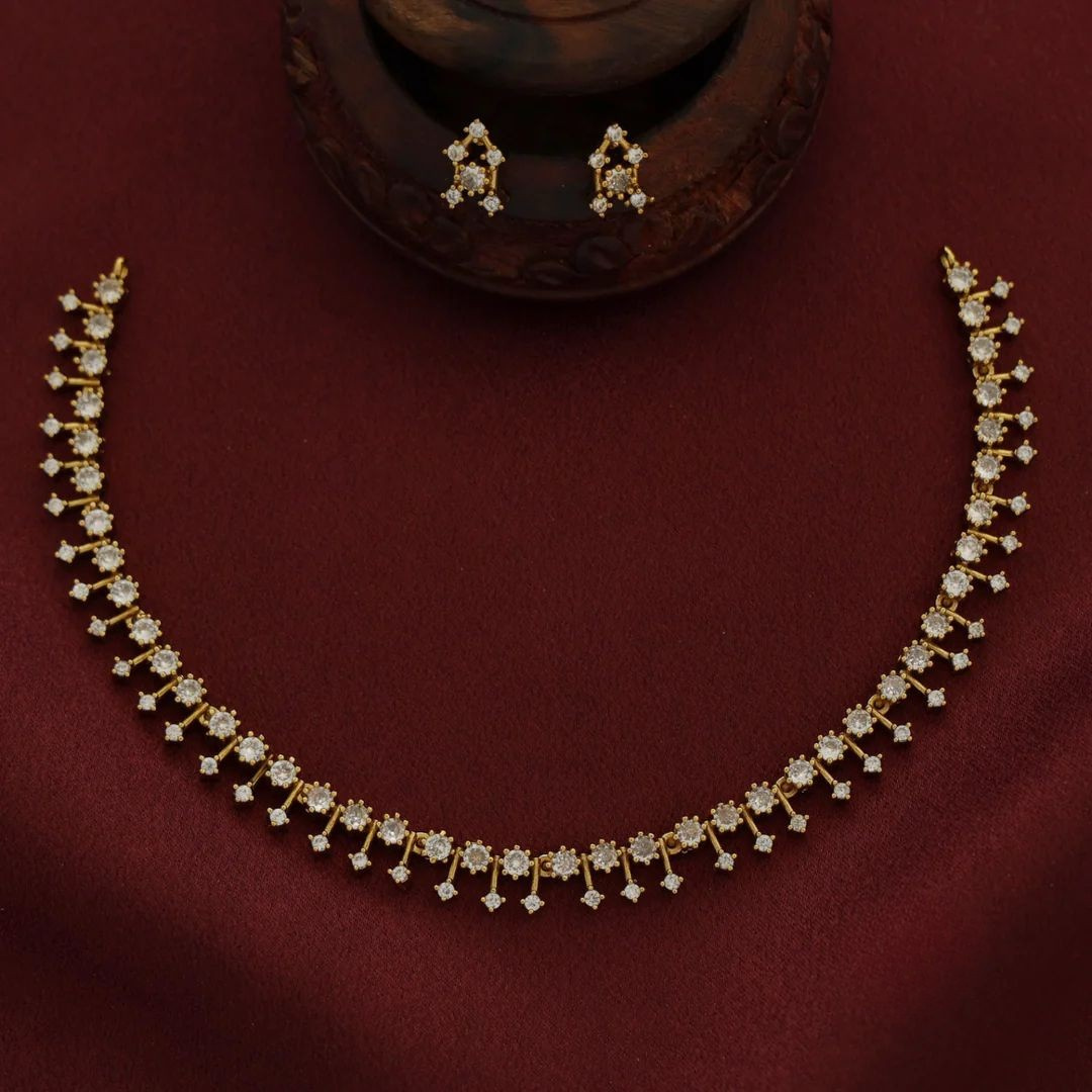 GOLDEN NISSA ZIRCONIA JEWELLERY SET