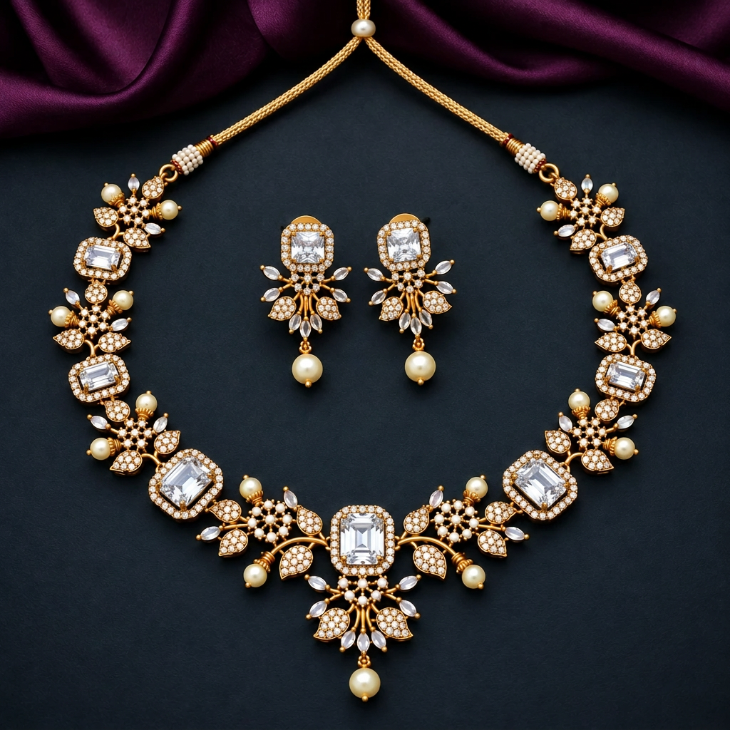 DIAMOND CHRISTA ZIRCONIA JEWELLERY SET