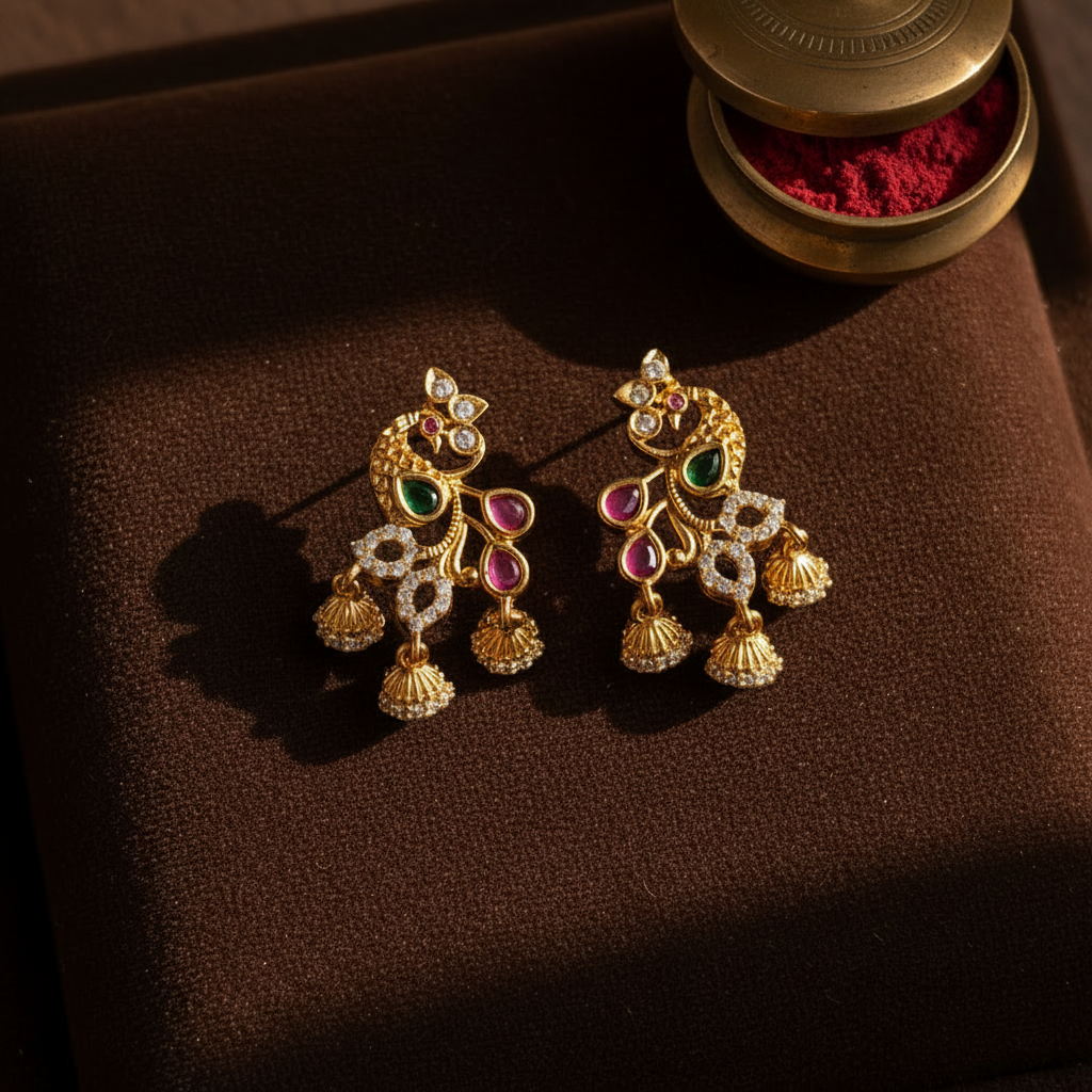 MULTICOLOR YAARI JHUMKI EARRINGS