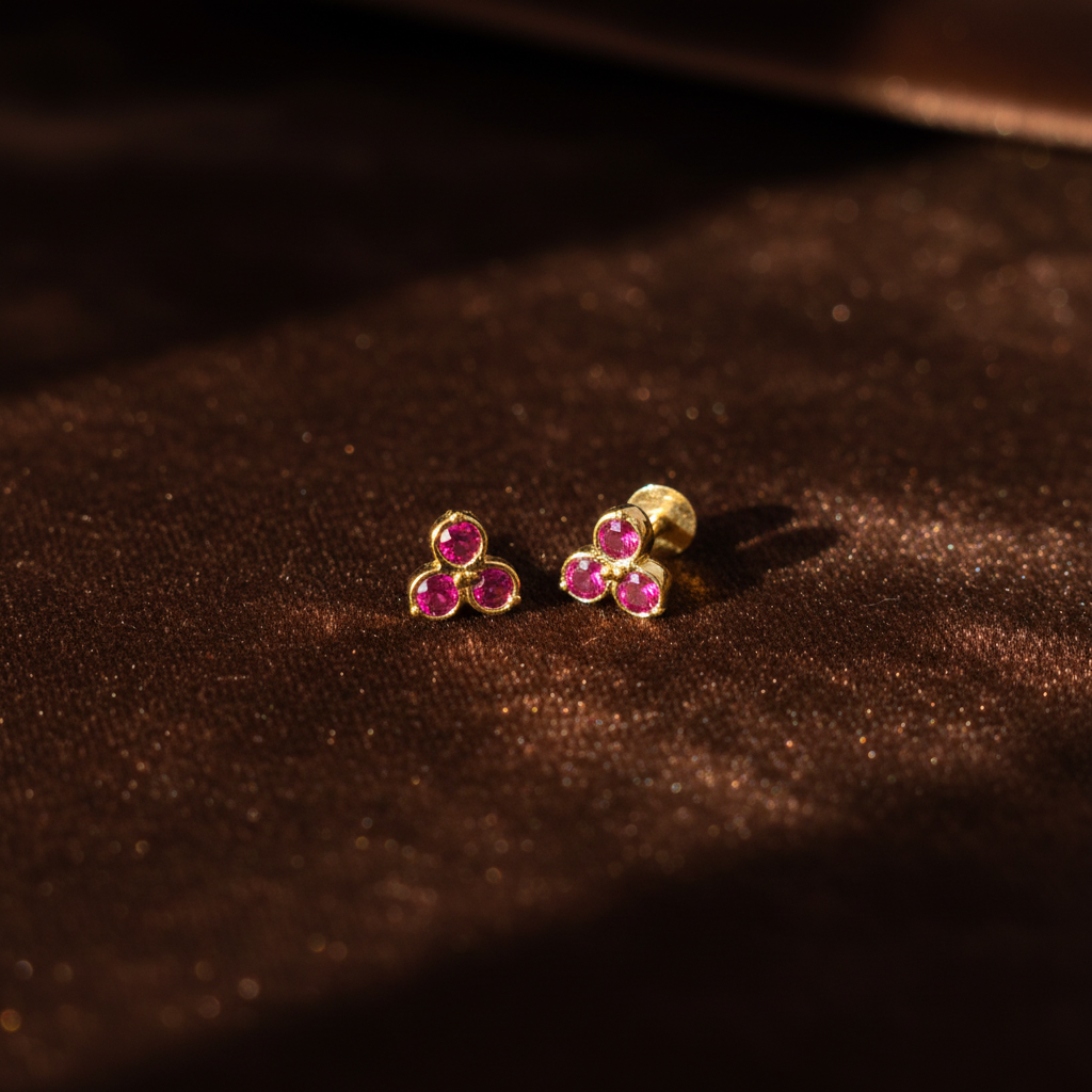 RUBY KRIYA STUD EARRINGS