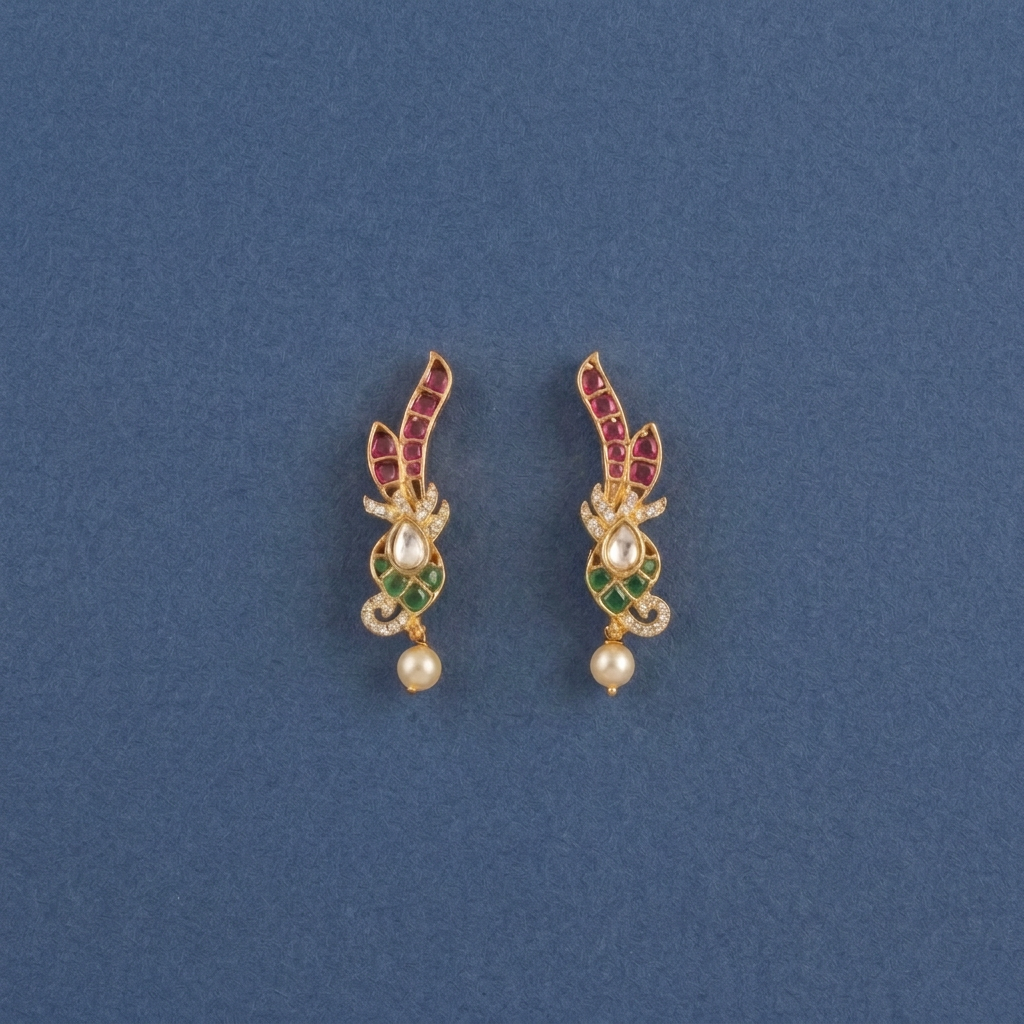 MULTICOLOR AMELIA EARCUFF EARRINGS
