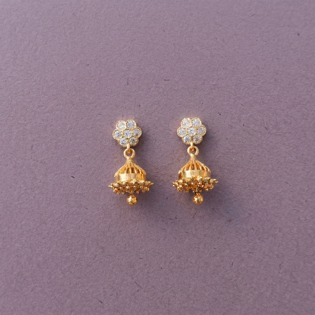 DIAMOND NITHILA IMPON JHUMKI EARRINGS