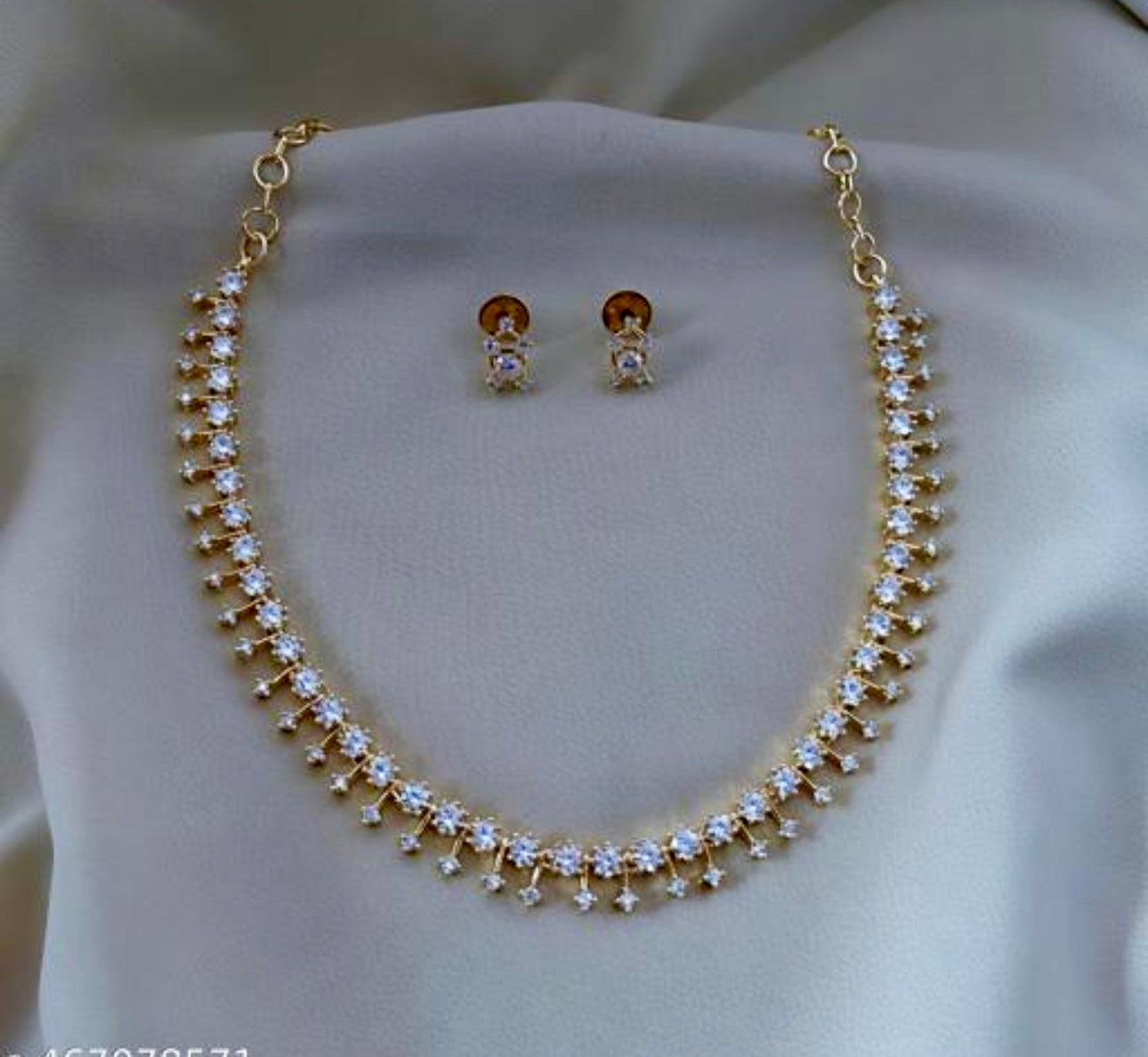 GOLDEN NISSA ZIRCONIA JEWELLERY SET