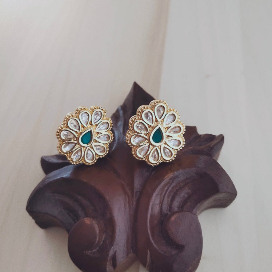 Green earrings for girls