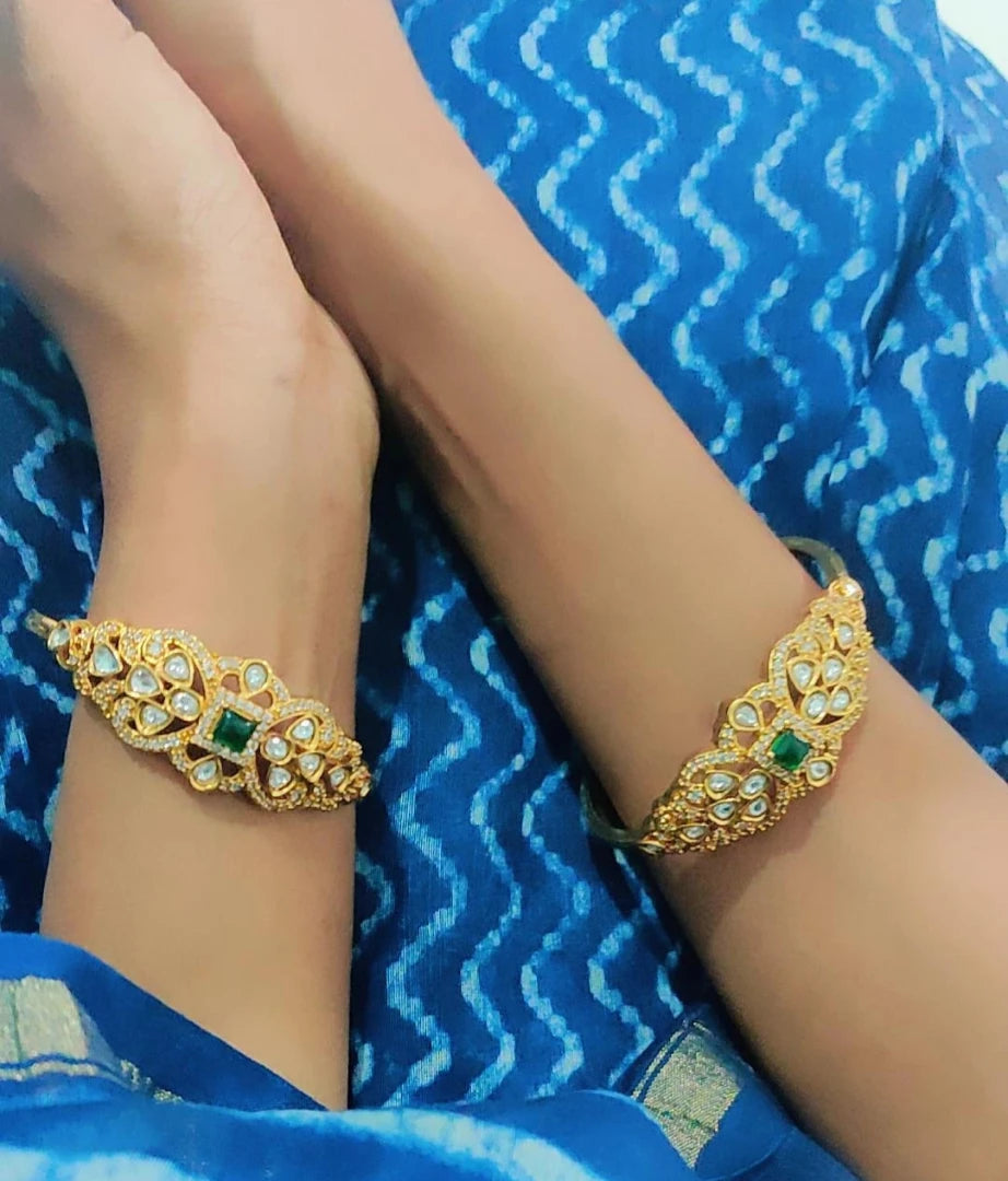 EMERALD AMARJAA ZIRCONIA BANGLES