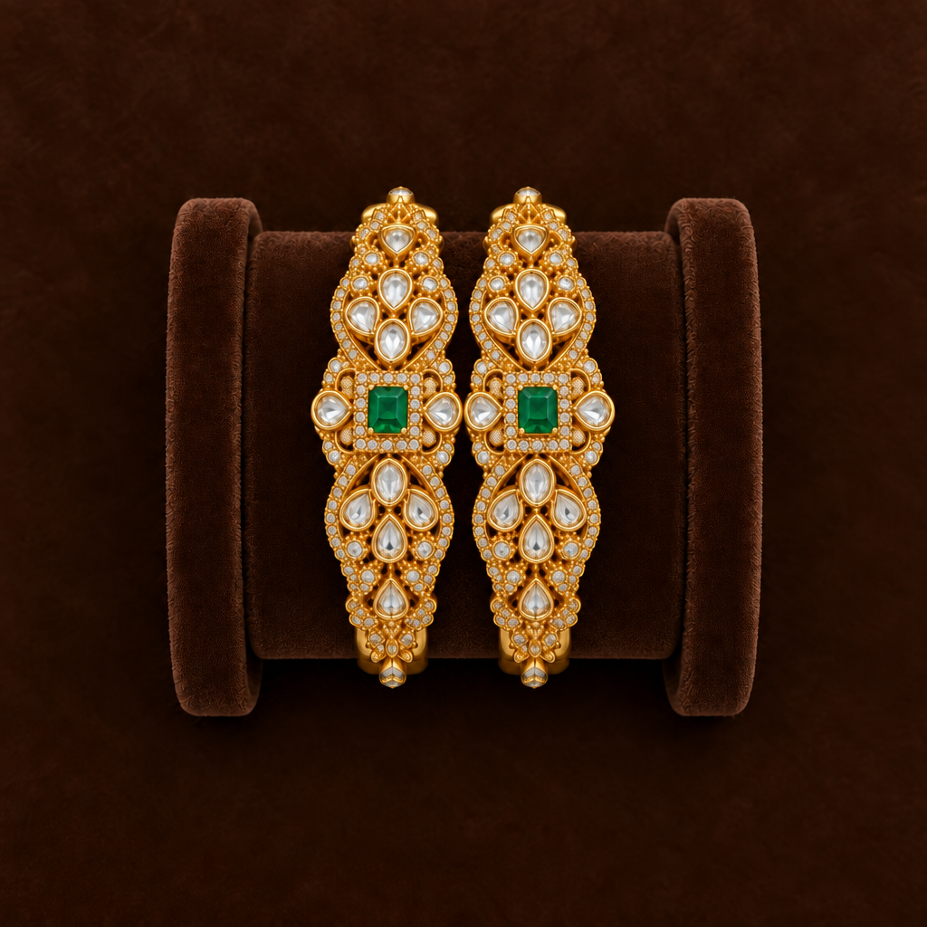 EMERALD AMARJAA ZIRCONIA BANGLES