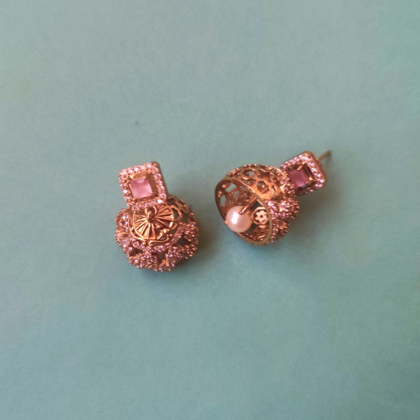 PINK ALAYA ZIRCONIA JEWELLERY SET