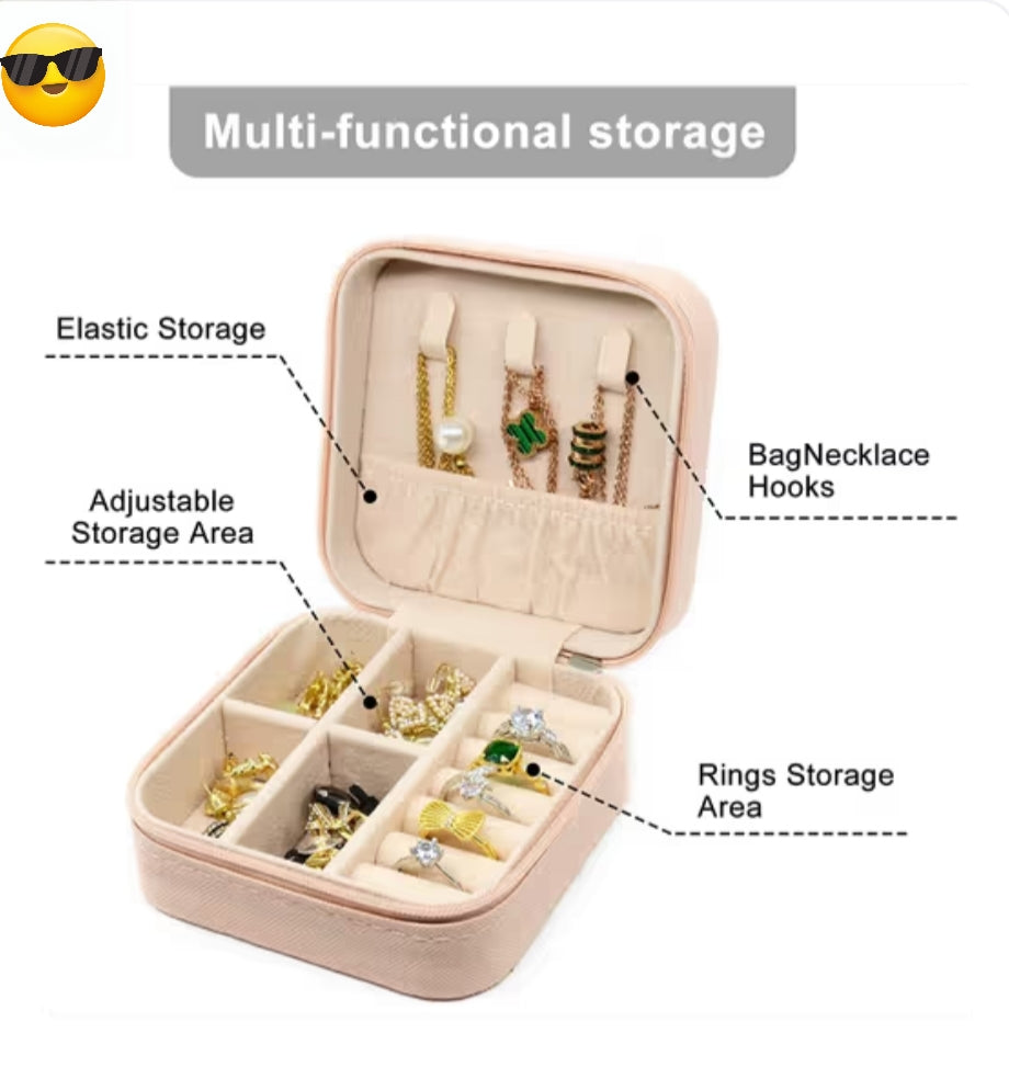 BABY PINK TRAVEL JEWELLERY BOX