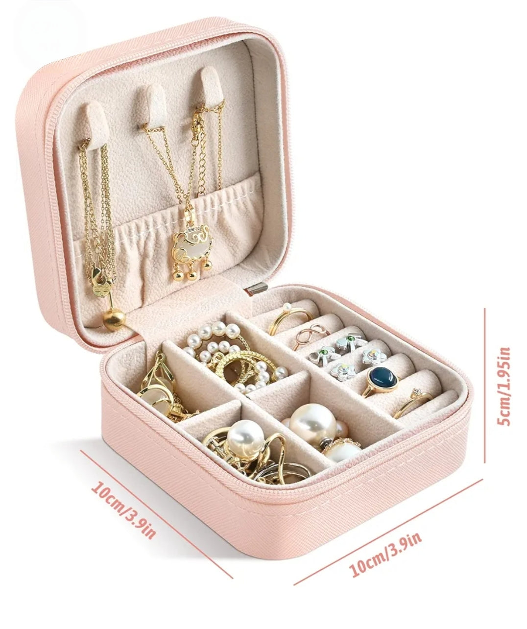 BABY PINK TRAVEL JEWELLERY BOX
