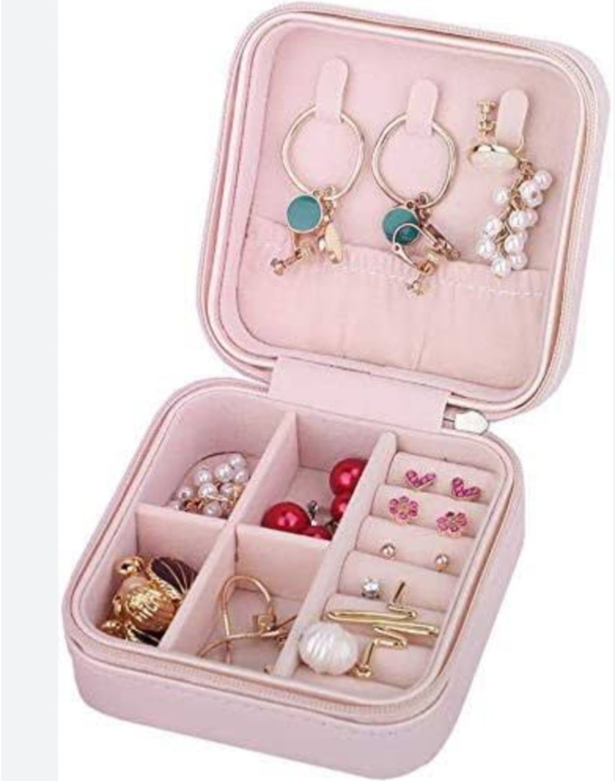 BABY PINK TRAVEL JEWELLERY BOX