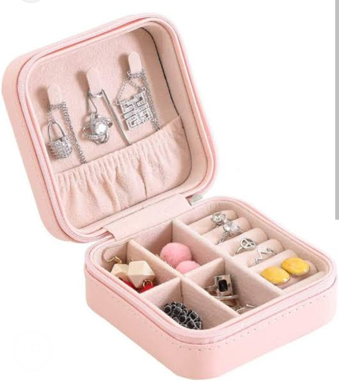 BABY PINK TRAVEL JEWELLERY BOX