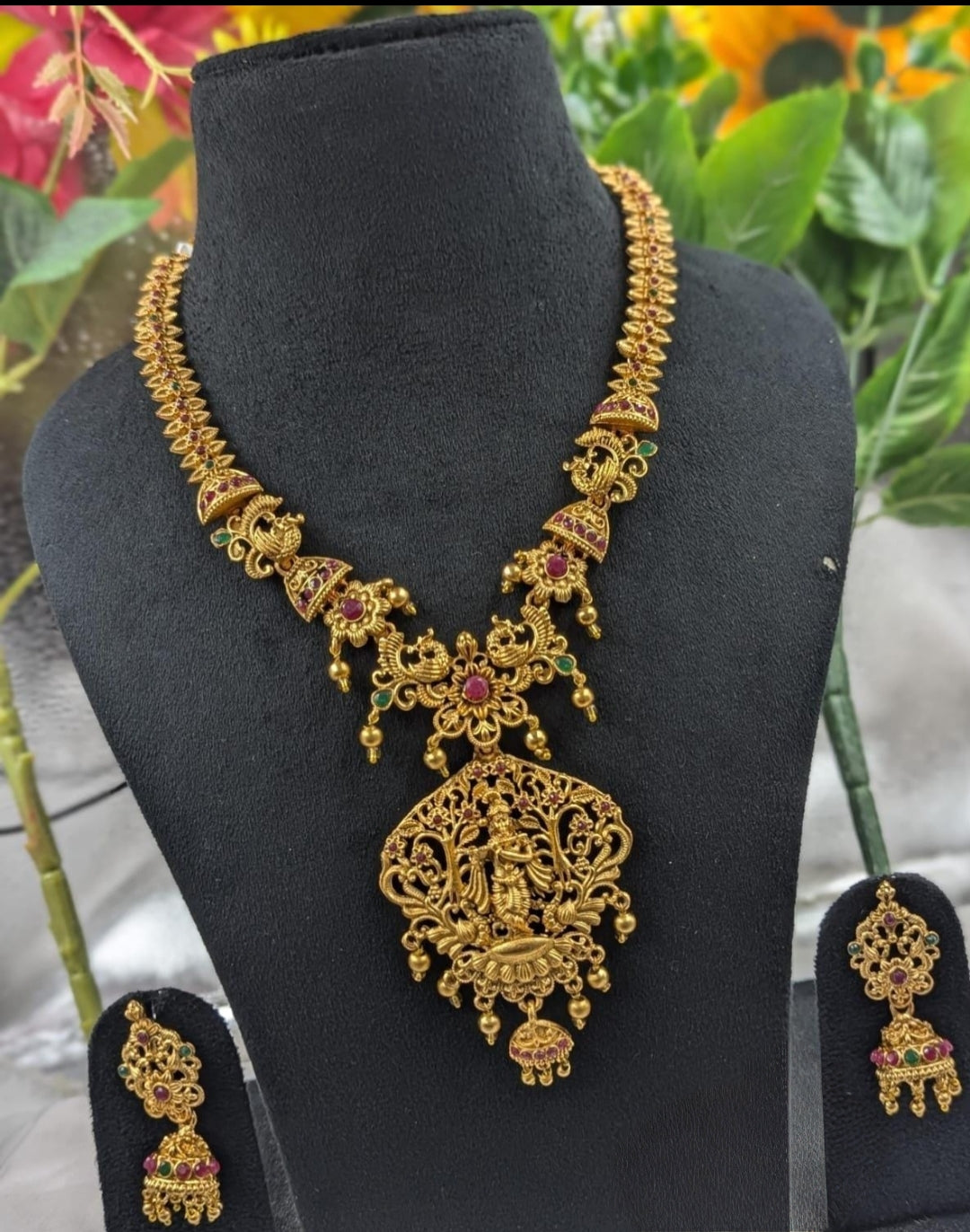 GOLDEN VARAHI TEMPLE JEWELLERY SET