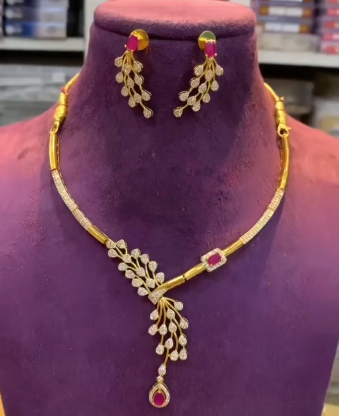 RUBY LAYA ZIRCONIA JEWELLERY SET