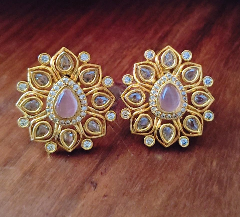 PINK SIYA ZIRCONIA EARRINGS