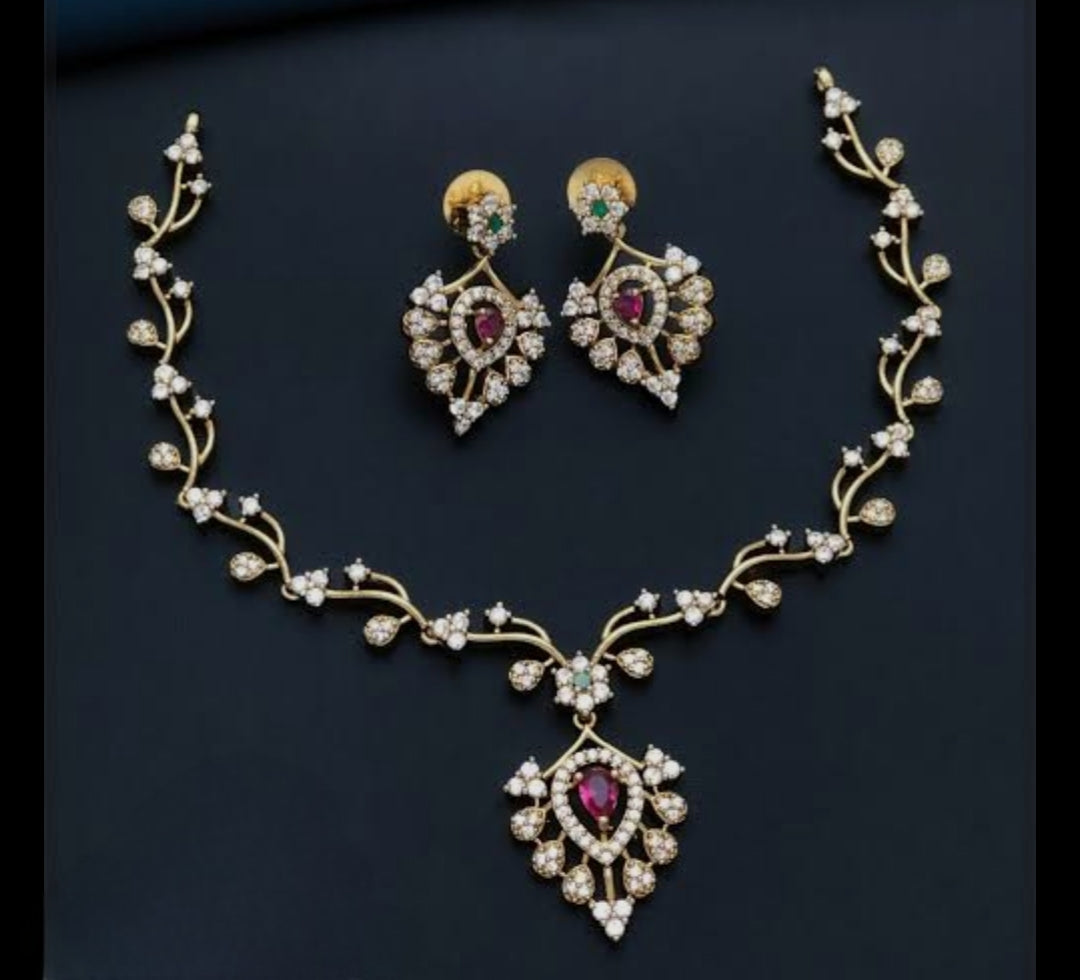 MULTICOLOR MEHER ZIRCONIA JEWELLERY SET