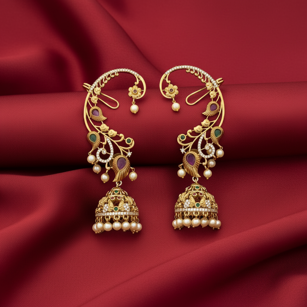 GOLDEN SATHINI EARCUFF EARRINGS