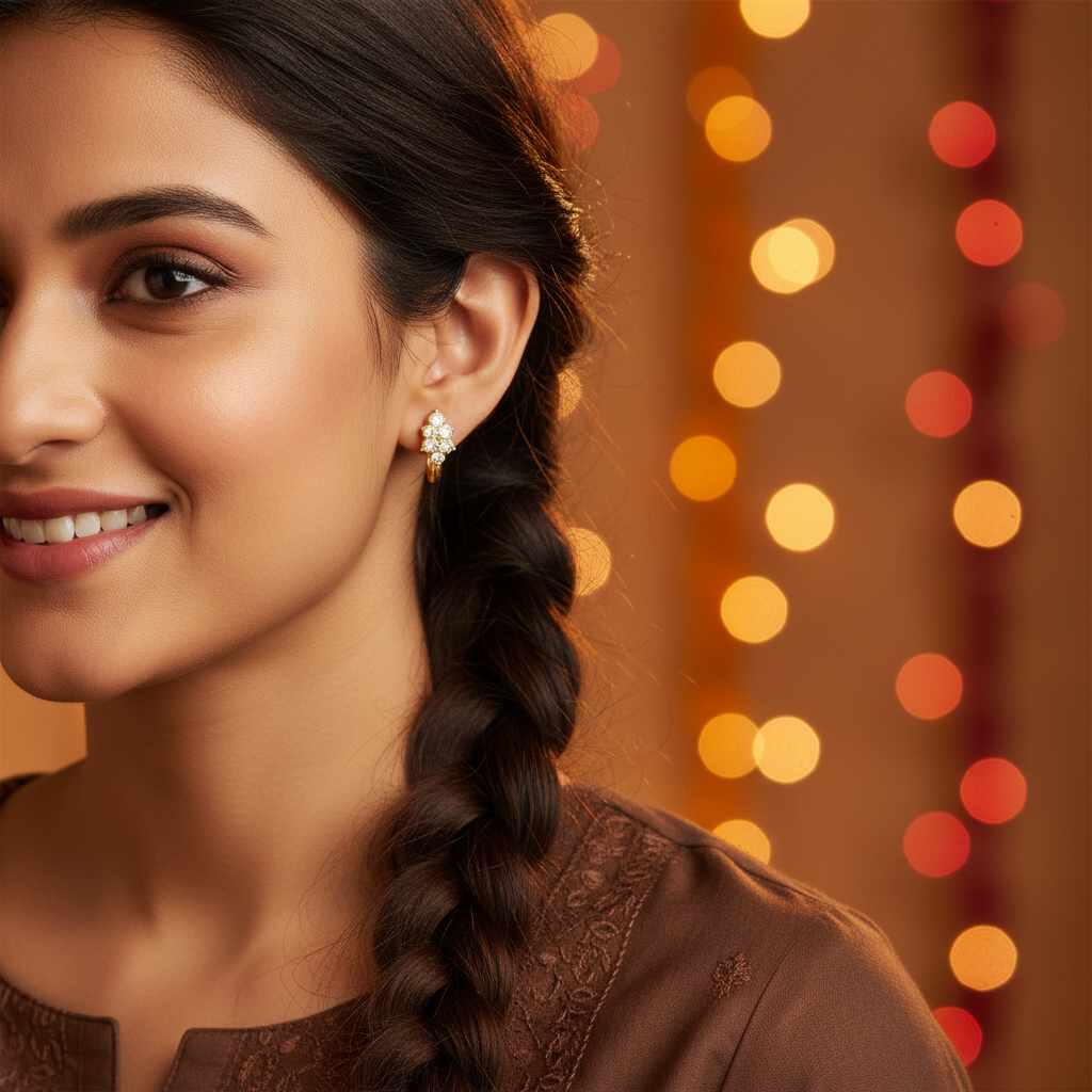 DIAMOND TANVI STUD EARRINGS