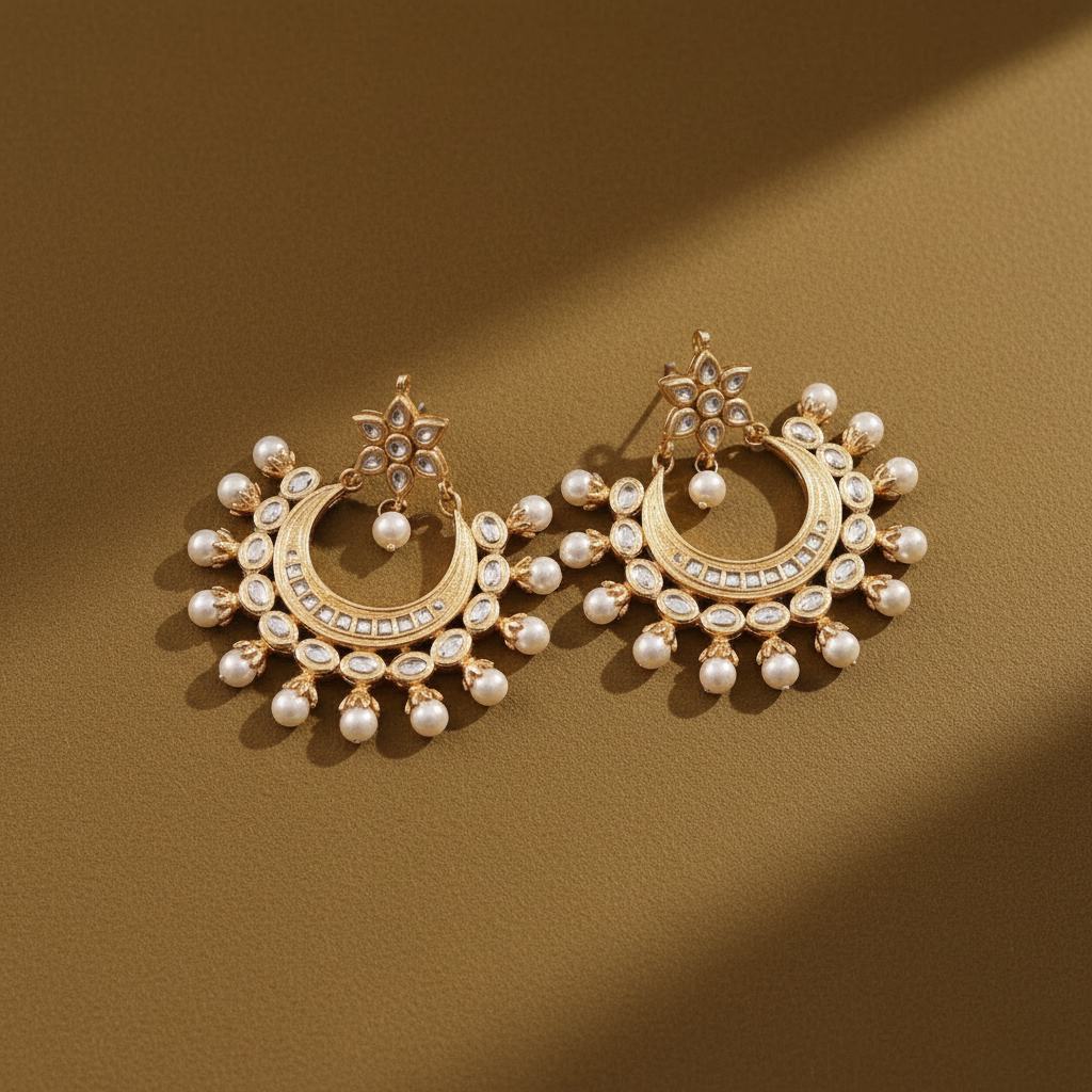 IVORY MAYURI CHANDBALIS EARRINGS