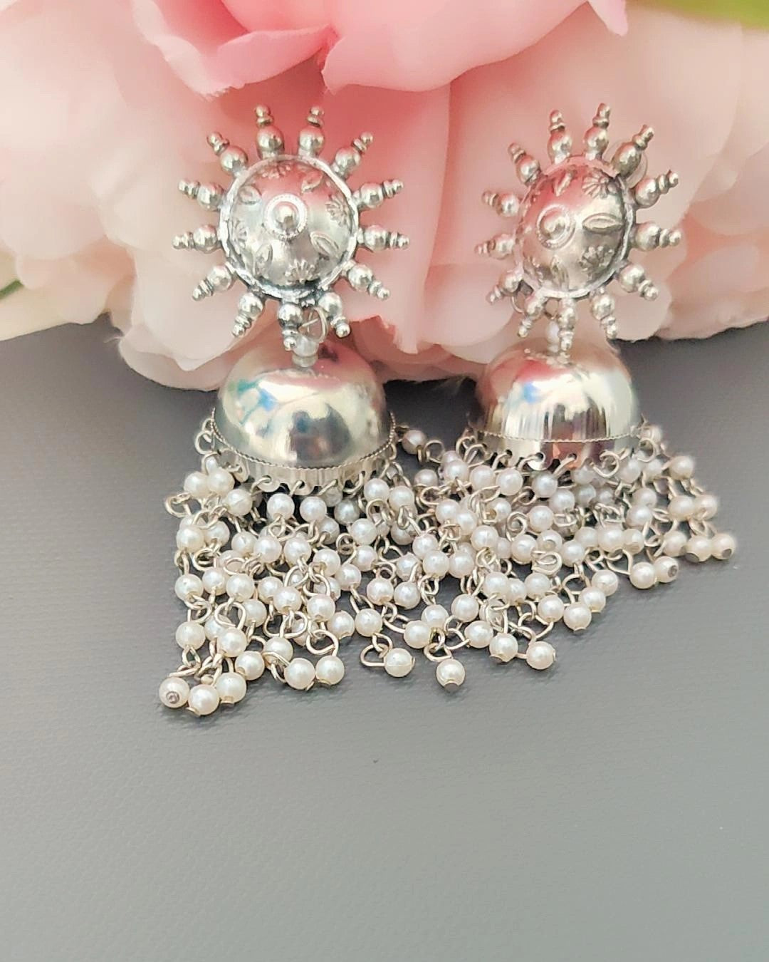 Silver Jhumki for girls