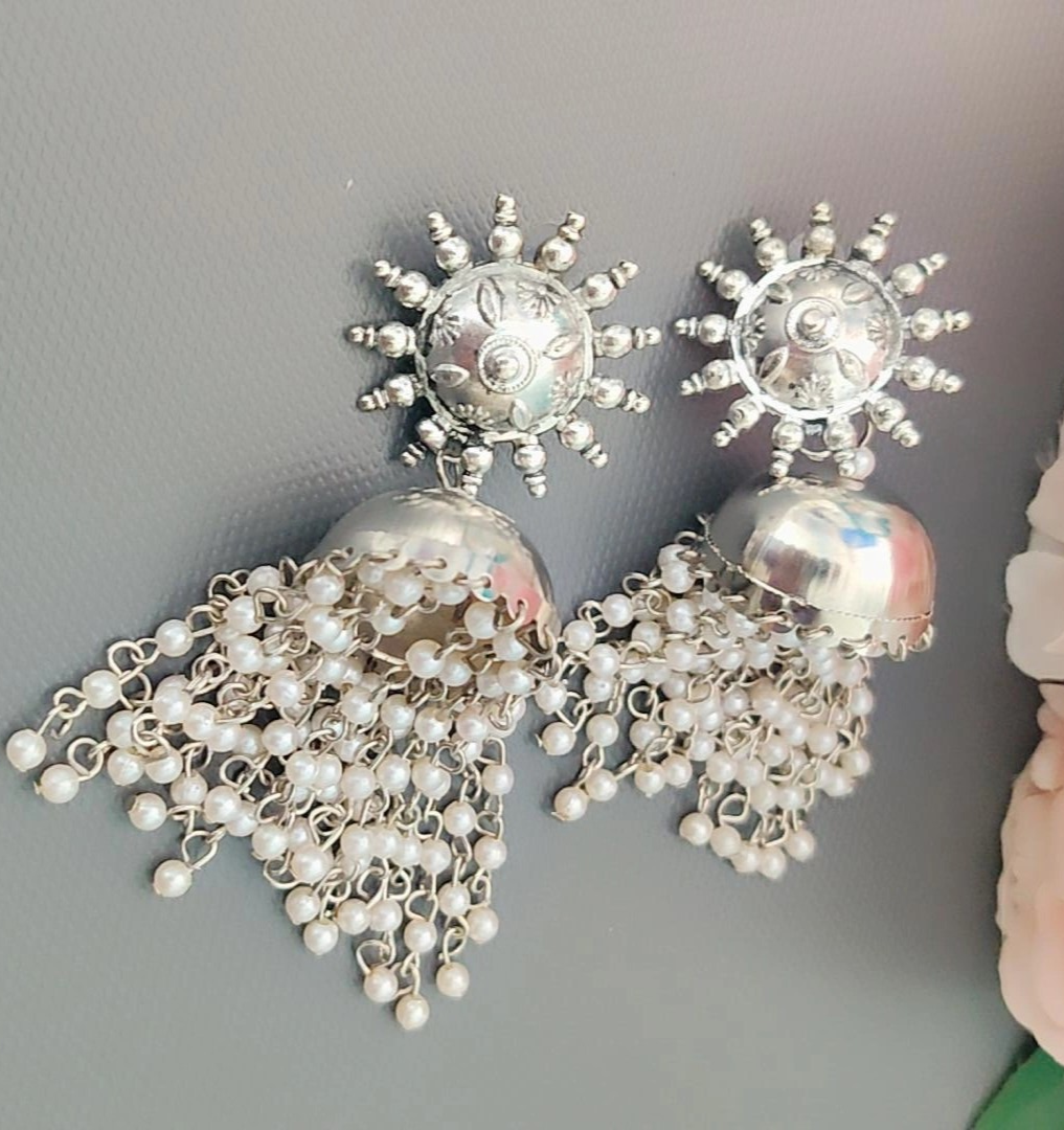 Silver Jhumki for girls