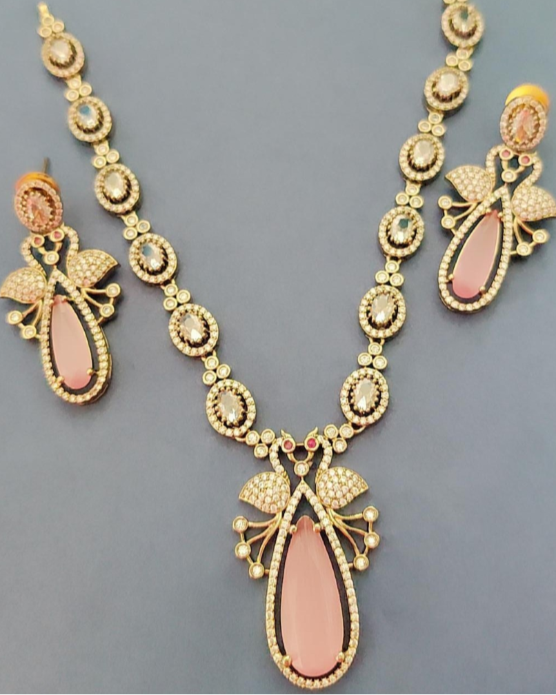 PINK MARVI ZIRCONIA JEWELLERY SET