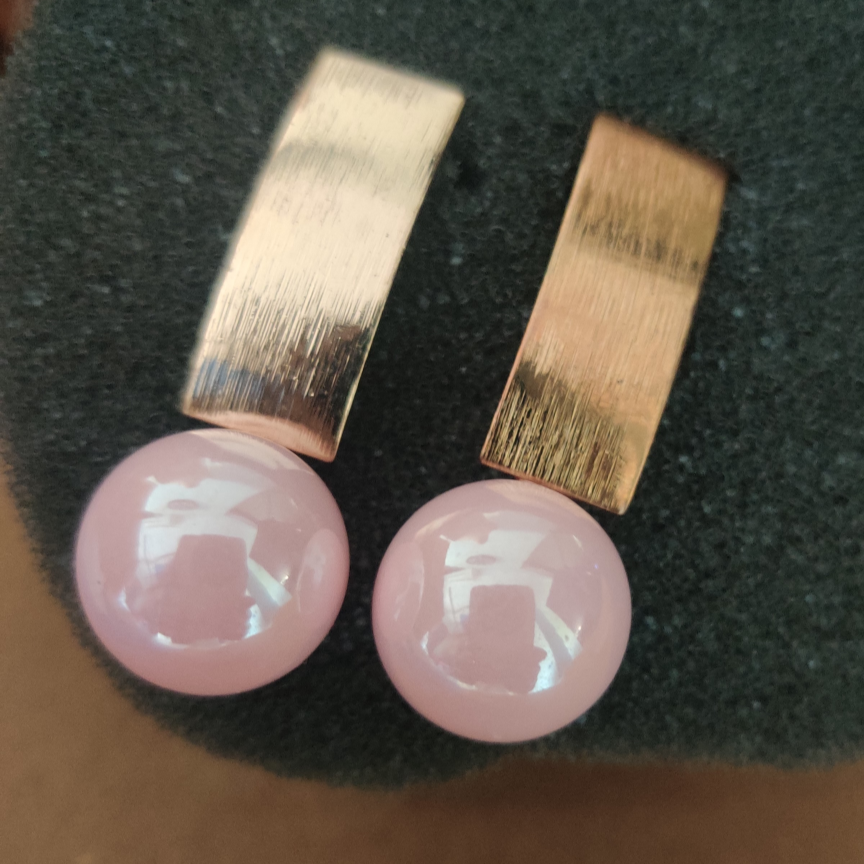 PINK RISHINI PEARL EARRINGS