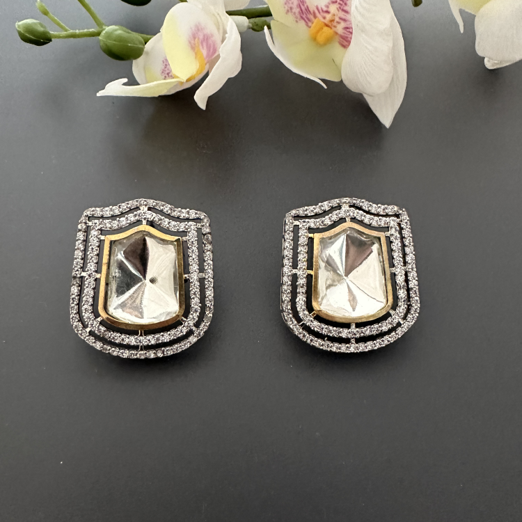 ORIGINAL SILVER MUGHAL STATEMENT EARRINGS