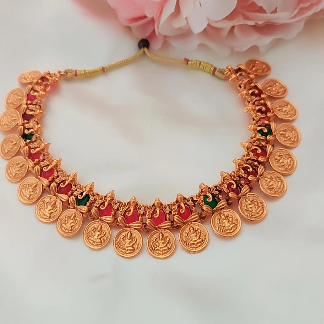 MULTICOLOR SAMAIRA TEMPLE JEWELLERY SET
