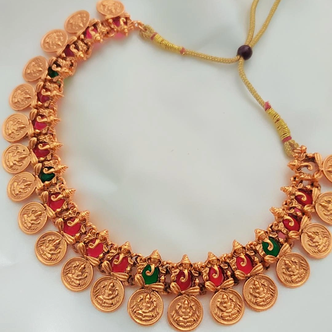 MULTICOLOR SAMAIRA TEMPLE JEWELLERY SET
