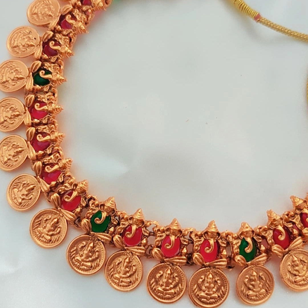 MULTICOLOR SAMAIRA TEMPLE JEWELLERY SET