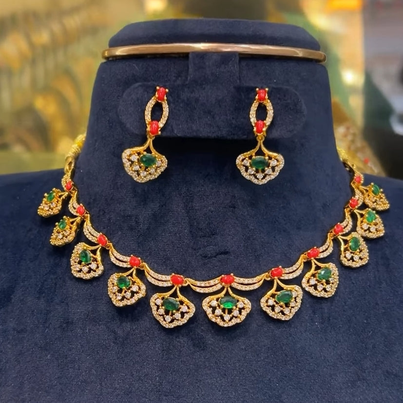 CORAL LALIMA ZIRCONIA JEWELLERY SET