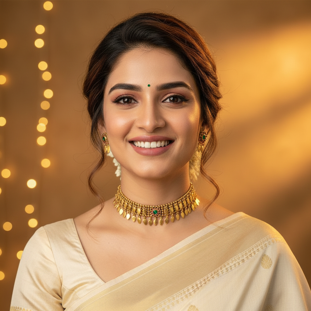 GOLDEN VIHANA ELAKKATHALI JEWELLERY SET