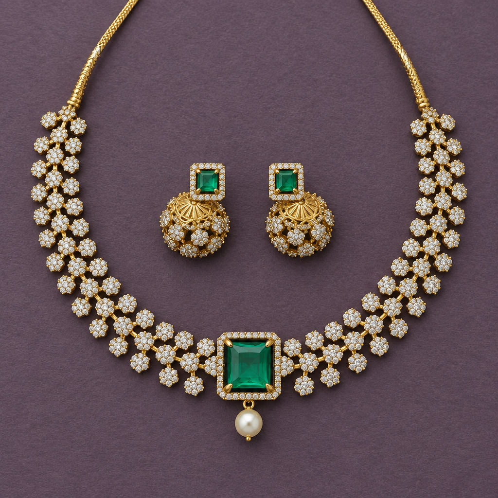 MINT ALAYA ZIRCONIA JEWELLERY SET