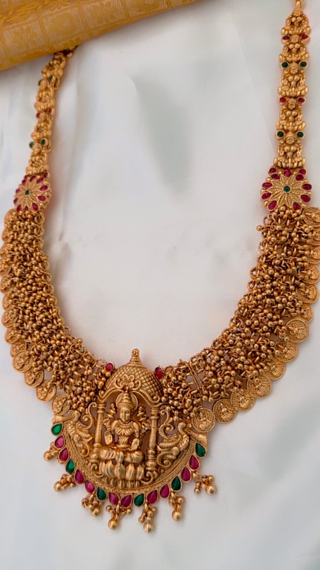 GOLDEN VRITIKA TEMPLE JEWELLERY SET COMBO